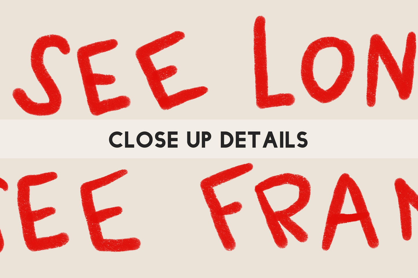 I See London I See France Print | Cheeky Bathroom Wall Art | Red Quote | Playful Decor