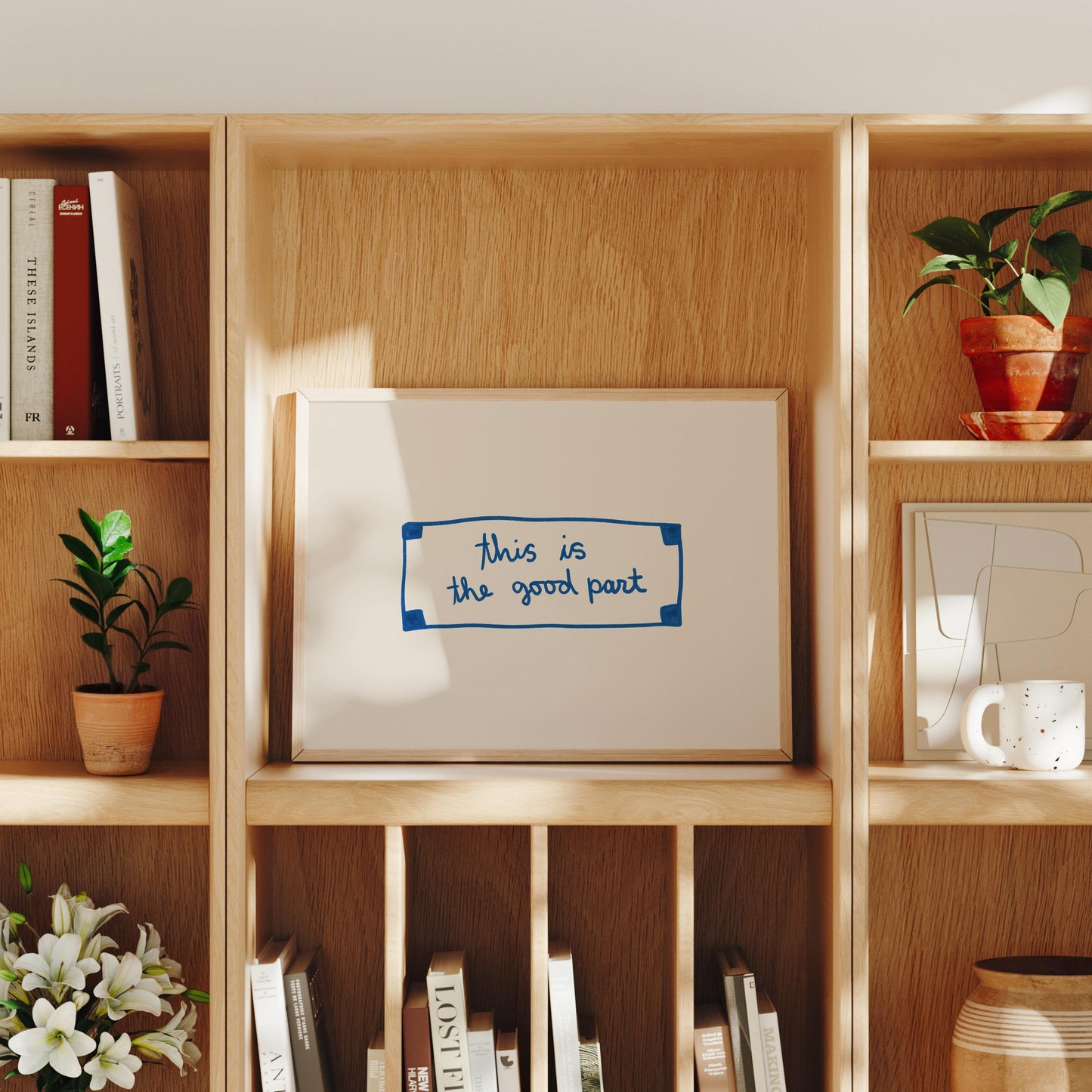 This Is The Good Part Fortune | Blue Wall Art Print | Typography Wall Art | Motivational Quote