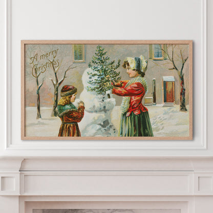 Winter Snowman Painting
