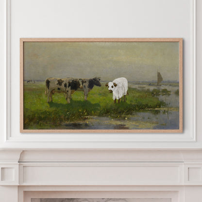 Cow Ghost Landscape Painting