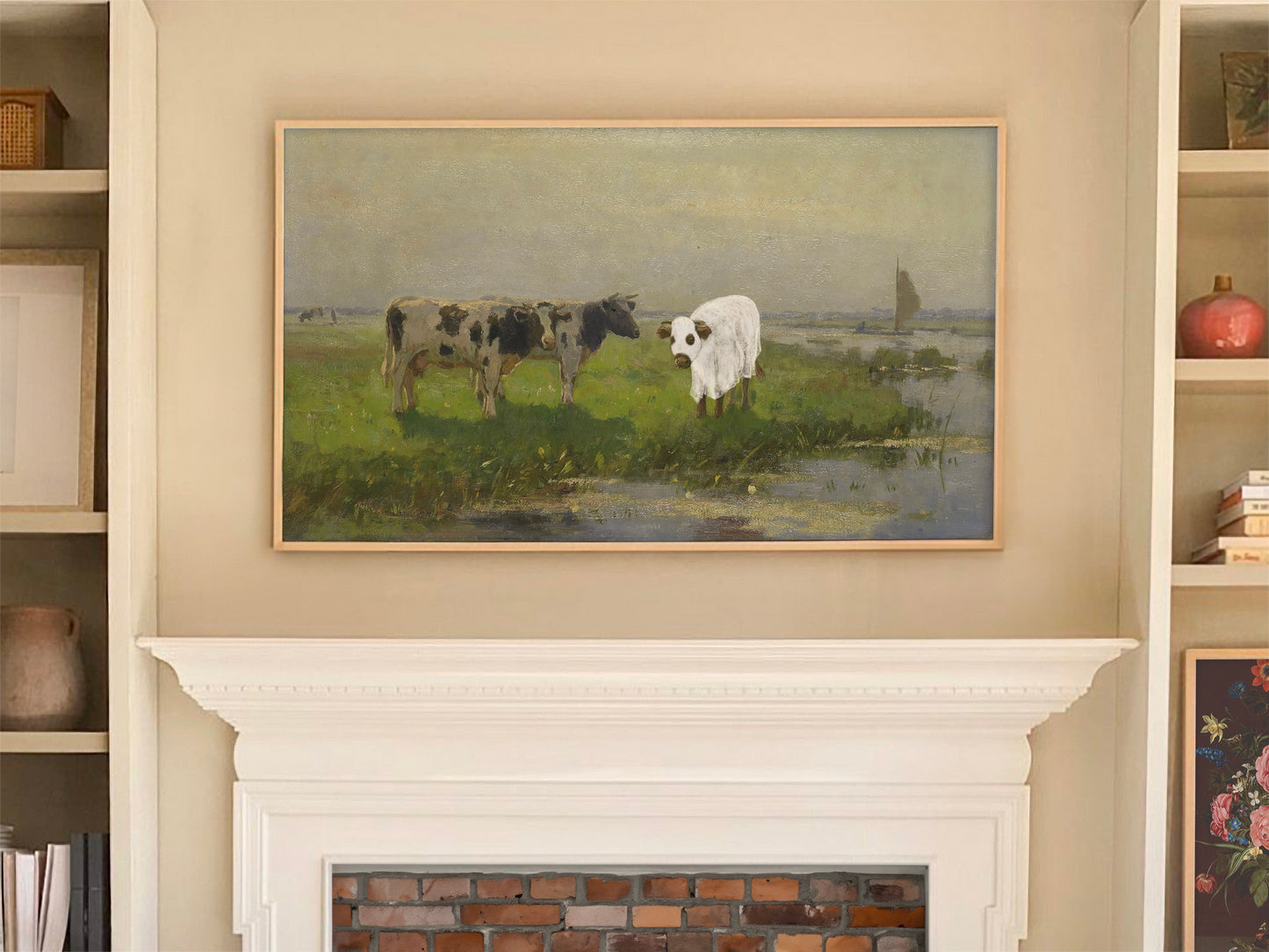 Cow Ghost Landscape Painting