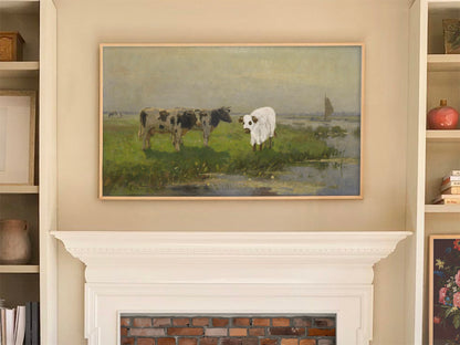 Cow Ghost Landscape Painting