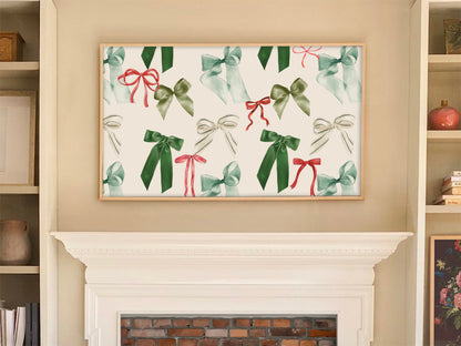 Green and Red Coquette Christmas Bows