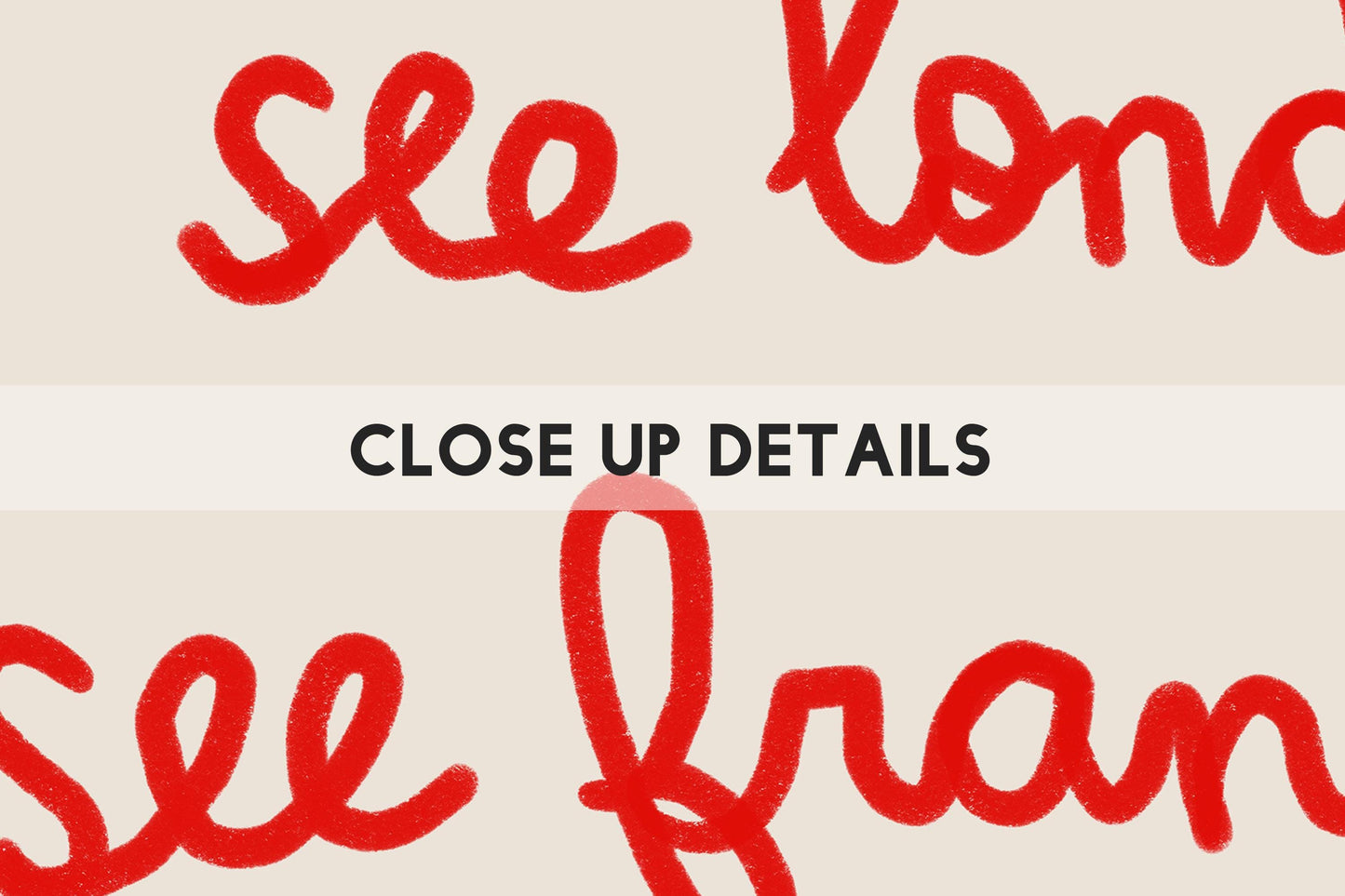 I See London I See France Print | Red Bathroom Wall Art | Cheeky Powder Room Decor