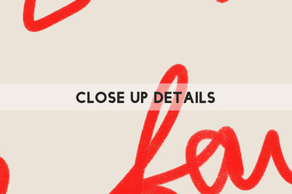 More Amore Por Favor Quote | Red Typography Wall Art | Cute Love Print | Modern Bedroom Decor