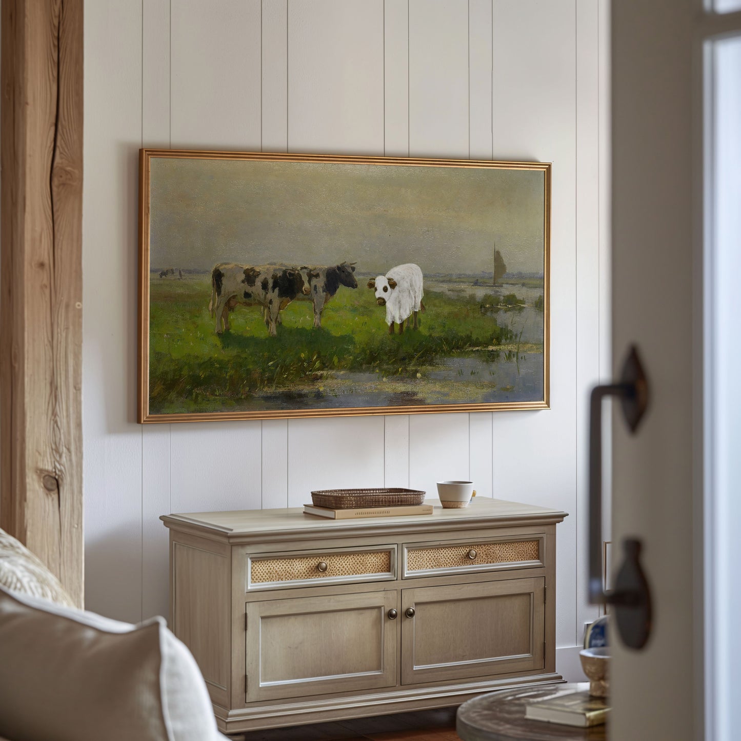 Cow Ghost Landscape Painting
