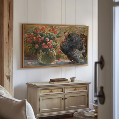 Turkey with Flowers Painting
