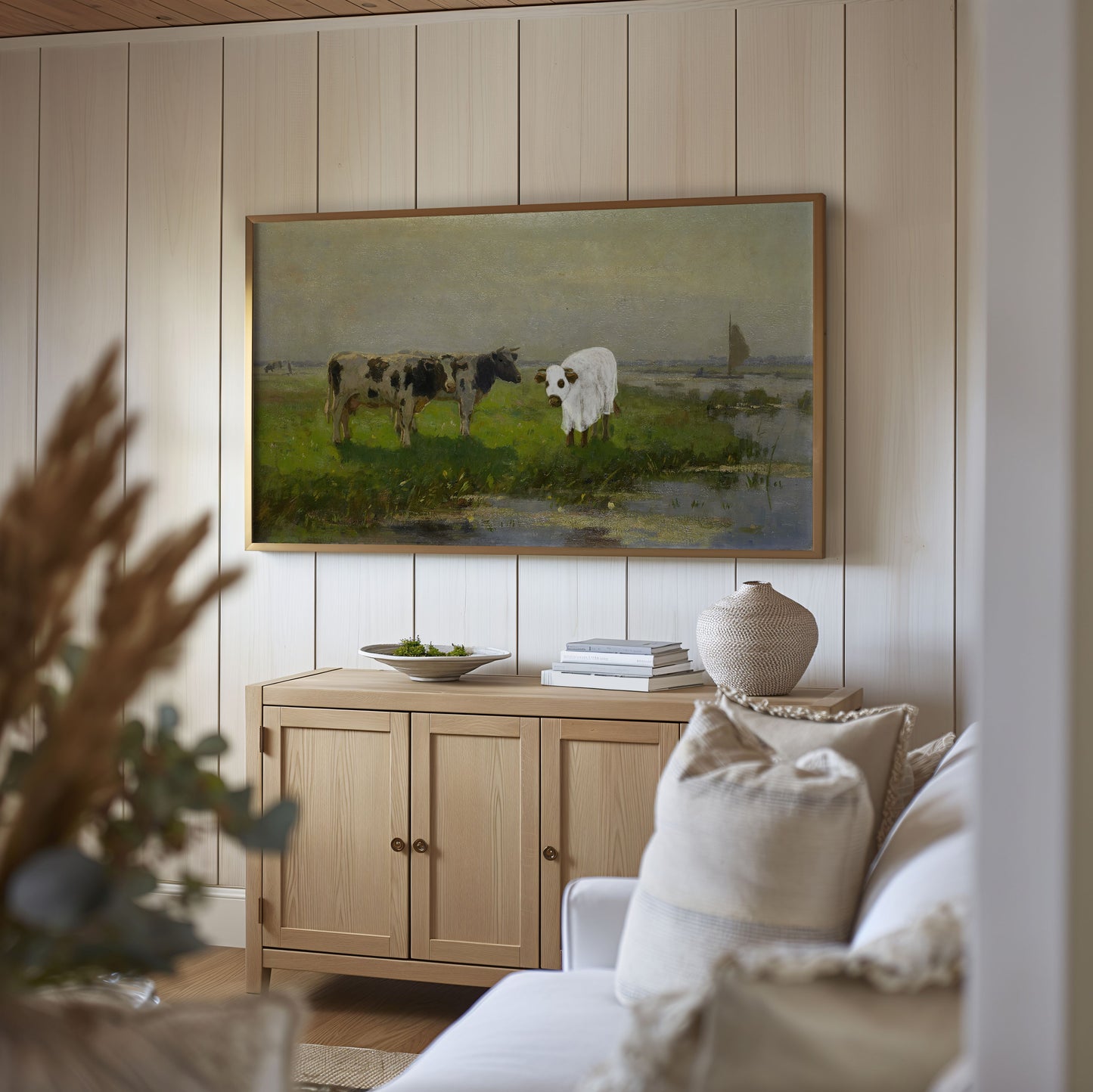 Cow Ghost Landscape Painting