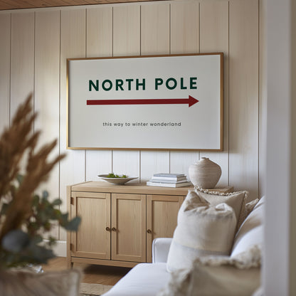 North Pole This Way Sign