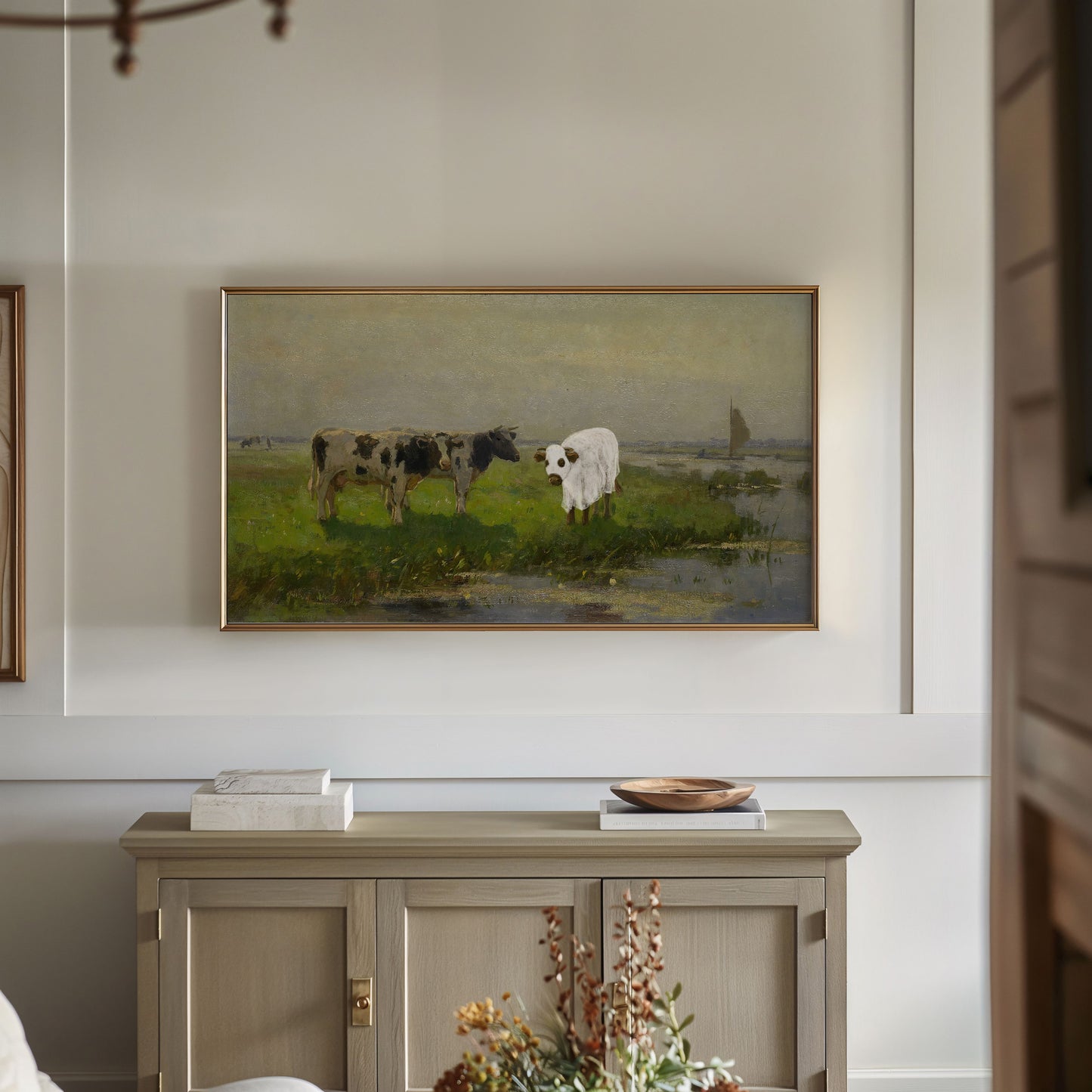 Cow Ghost Landscape Painting