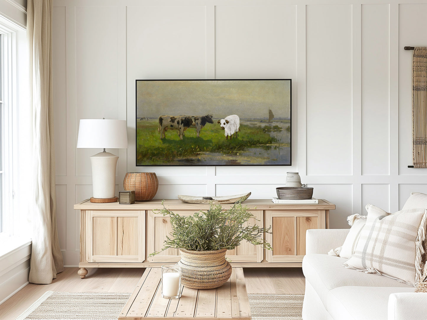 Cow Ghost Landscape Painting