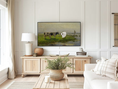 Cow Ghost Landscape Painting