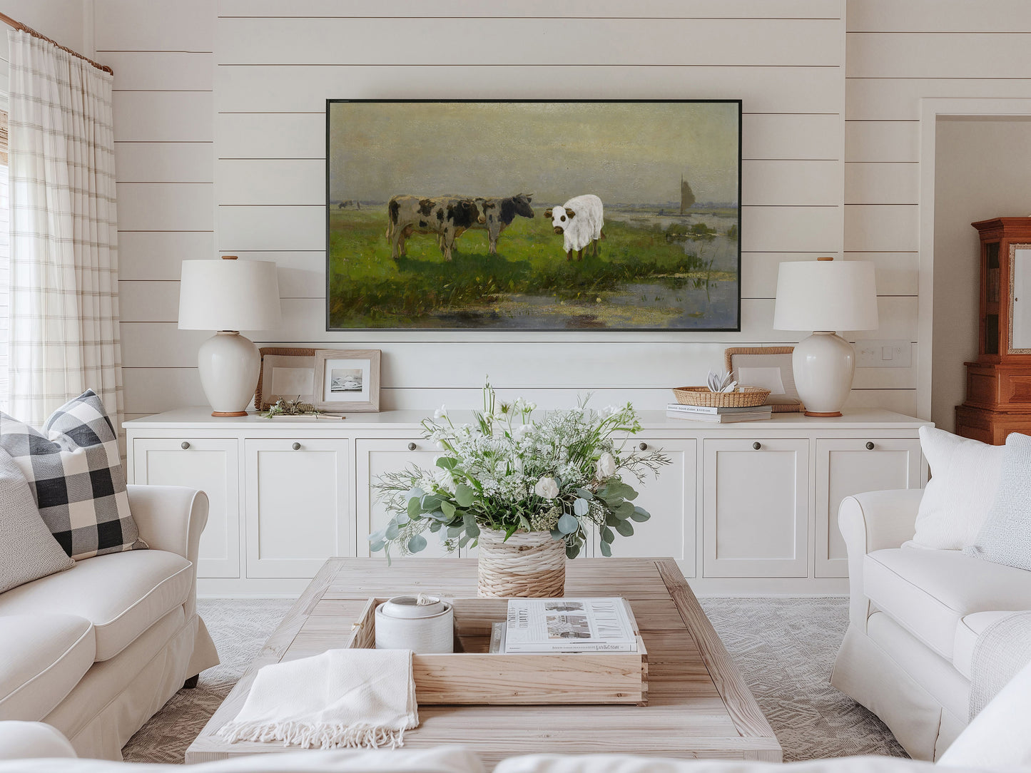 Cow Ghost Landscape Painting