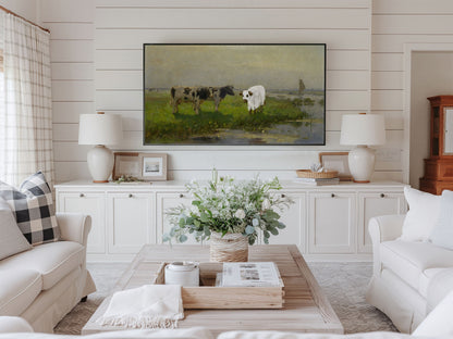 Cow Ghost Landscape Painting