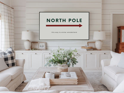 North Pole This Way Sign