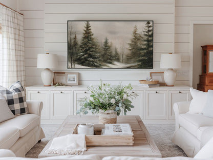 Snowy Forest Trees Landscape