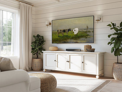 Cow Ghost Landscape Painting