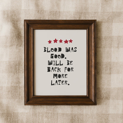 Blood Was Good Vampire's Review
