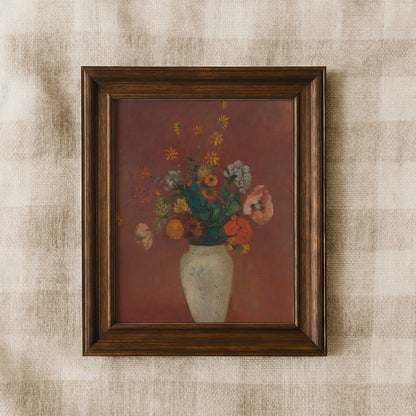 Flowers in White Vase