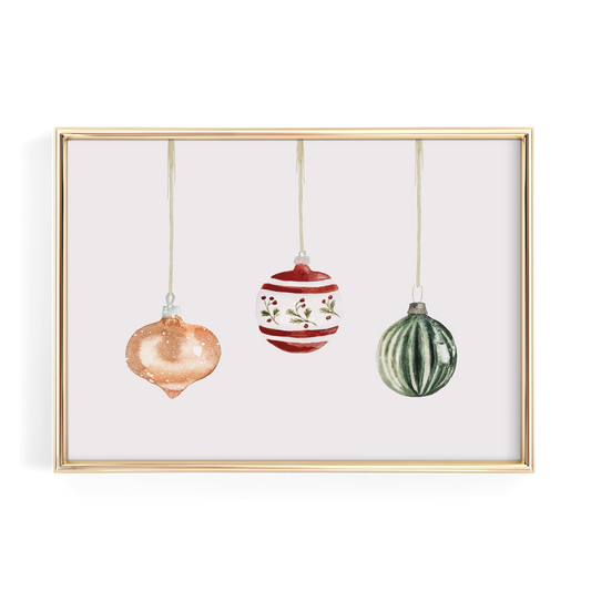Christmas Watercolor Ornaments
