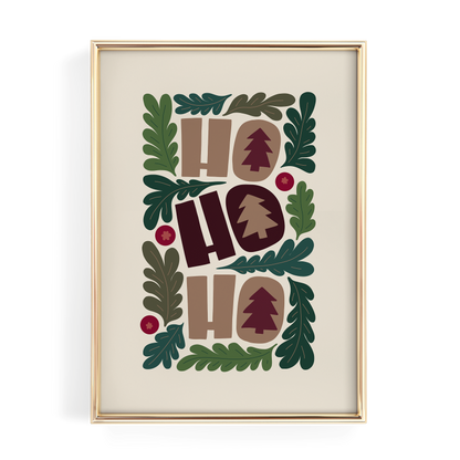 Ho Ho Ho Winter Print