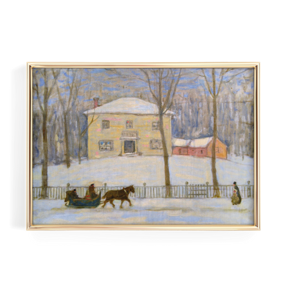 Winter Sleigh Ride Painting