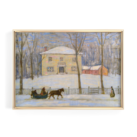 Winter Sleigh Ride Painting