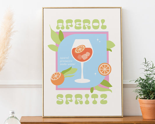 Retro Aperol Spritz Cocktail