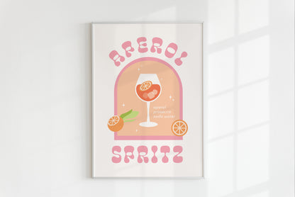 Retro Aperol Spritz Cocktail