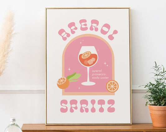 Retro Aperol Spritz Cocktail