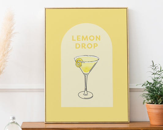 Retro Lemon Drop Cocktail