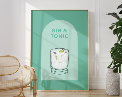 Gin and Tonic Cocktail