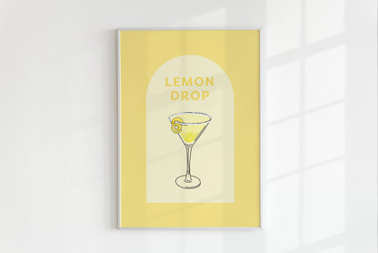 Retro Lemon Drop Cocktail