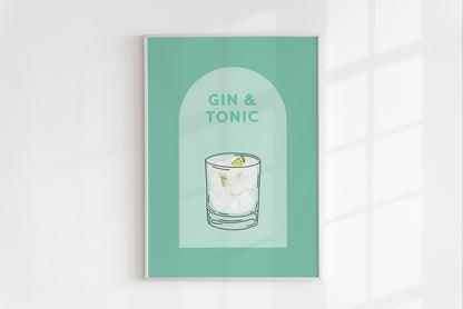 Gin and Tonic Cocktail