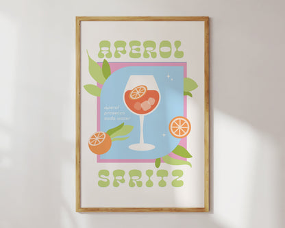 Retro Aperol Spritz Cocktail