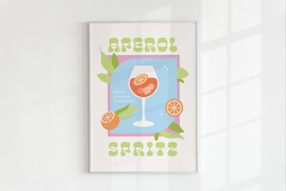 Retro Aperol Spritz Cocktail