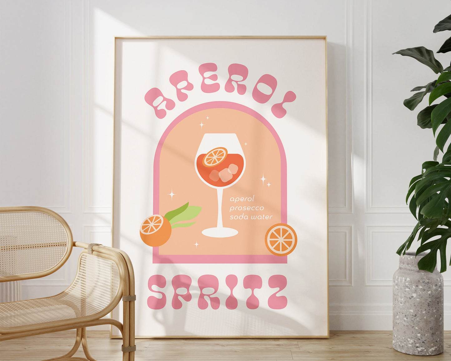 Retro Aperol Spritz Cocktail