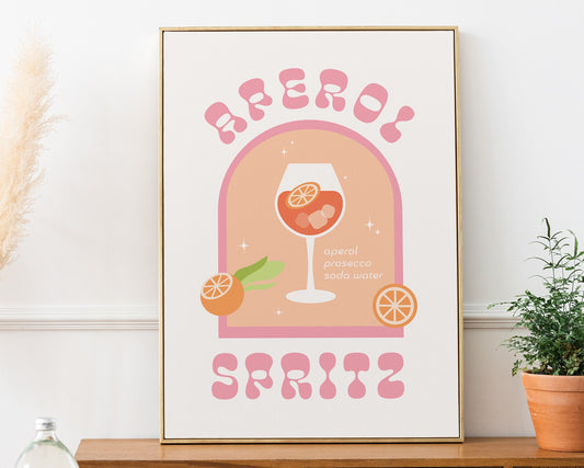 Retro Aperol Spritz Cocktail