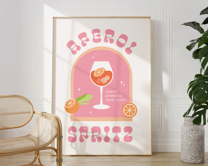 Retro Aperol Spritz Cocktail
