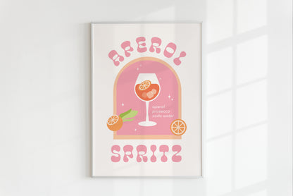Retro Aperol Spritz Cocktail