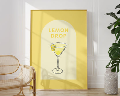 Retro Lemon Drop Cocktail