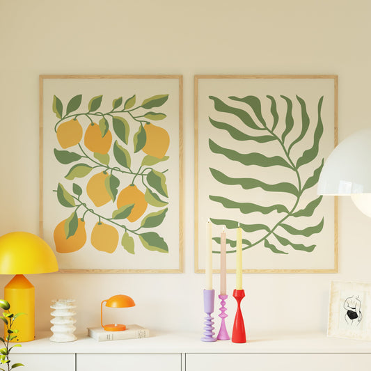 Floral Lemon Botanical Set