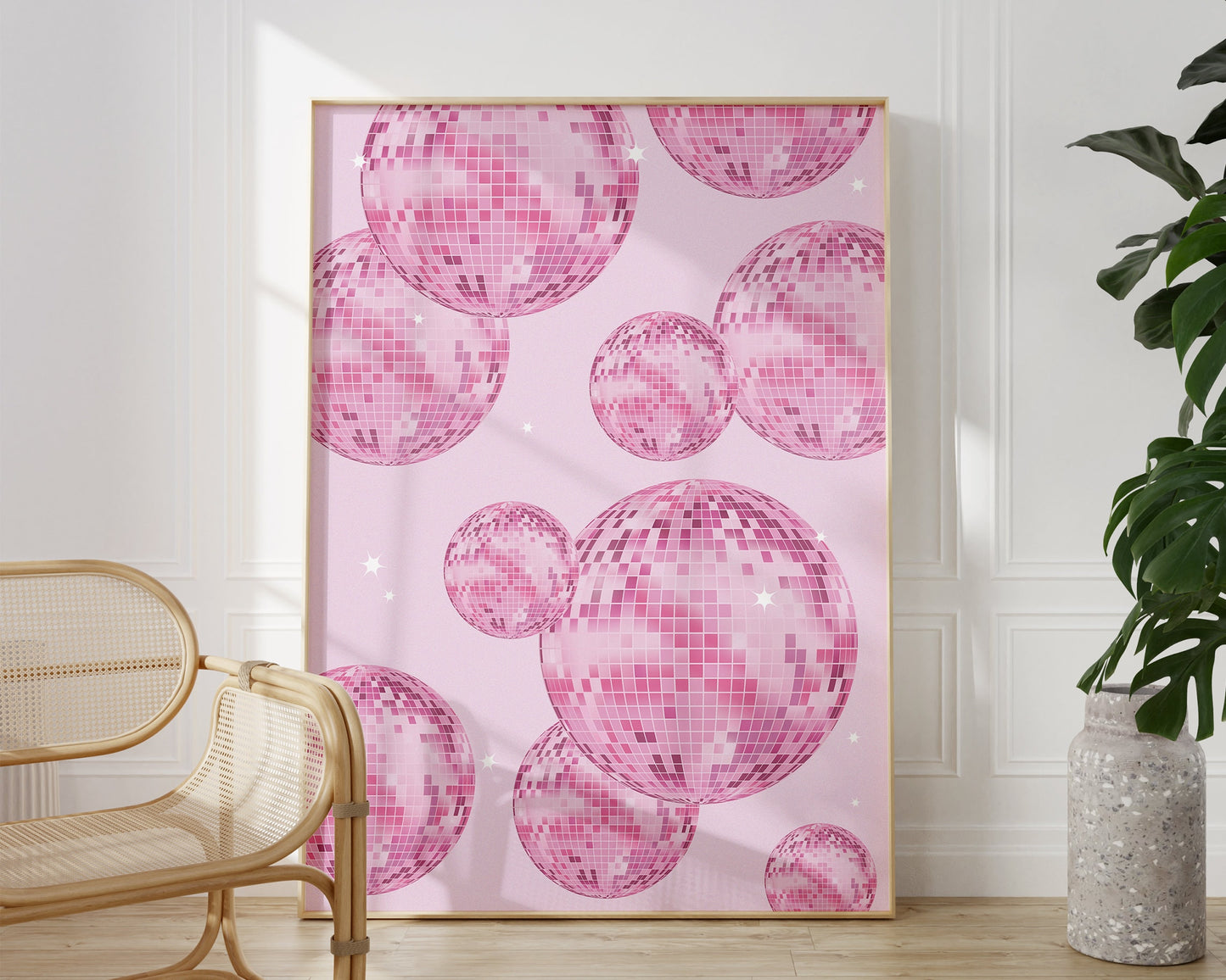 Preppy Pink Disco Balls