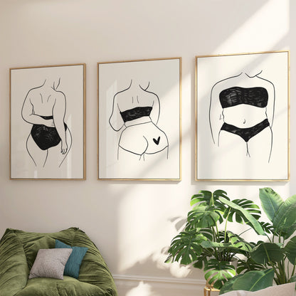 Female Body Print Set