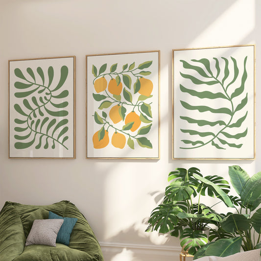 Botanical Lemon Print Set