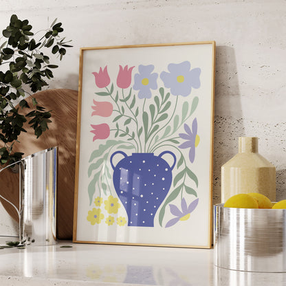 Potted Plants in Vase Print Set