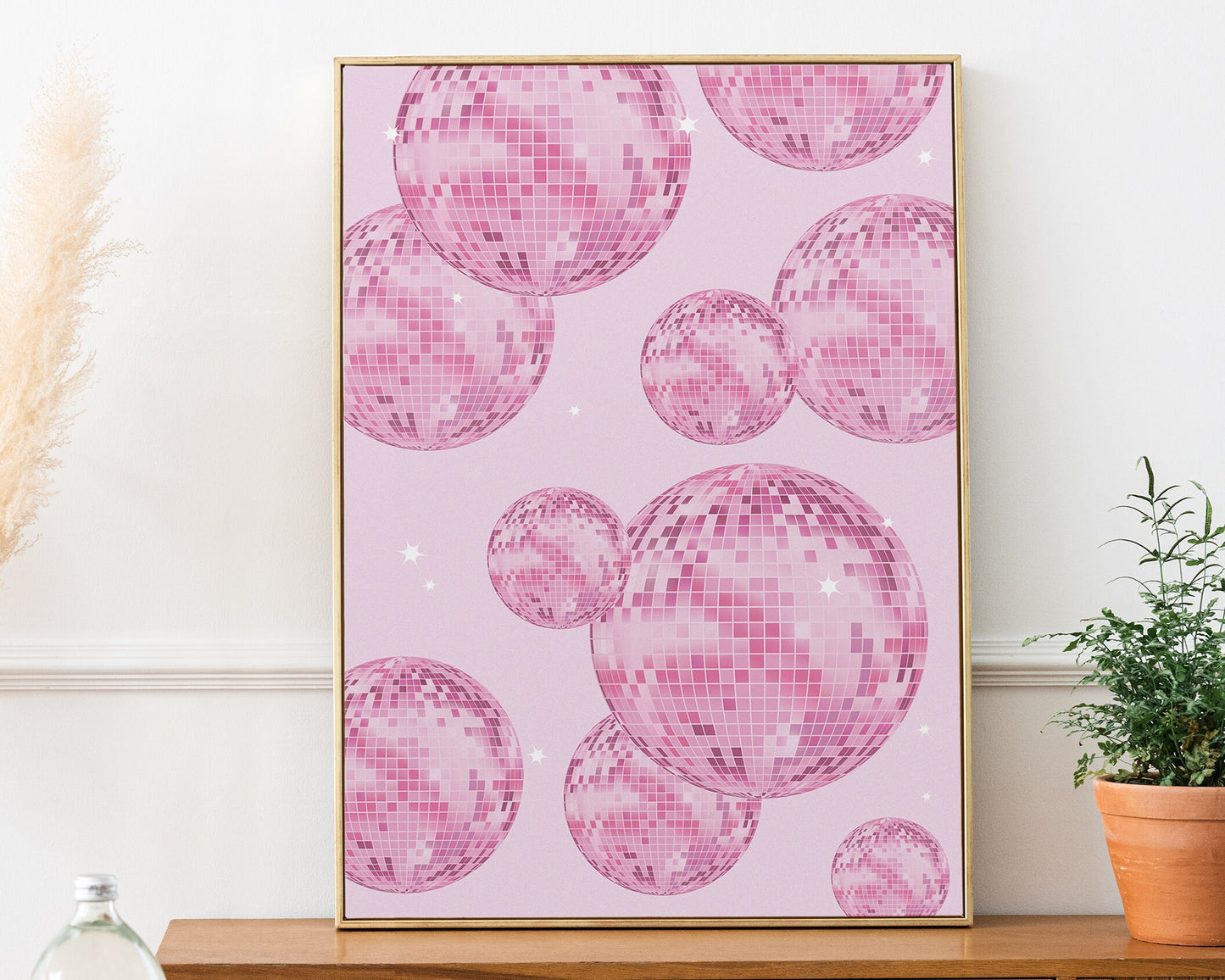 Preppy Pink Disco Balls