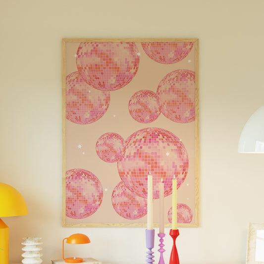 Trendy Disco Ball Print