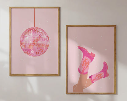 Cowgirl Boots Disco Set