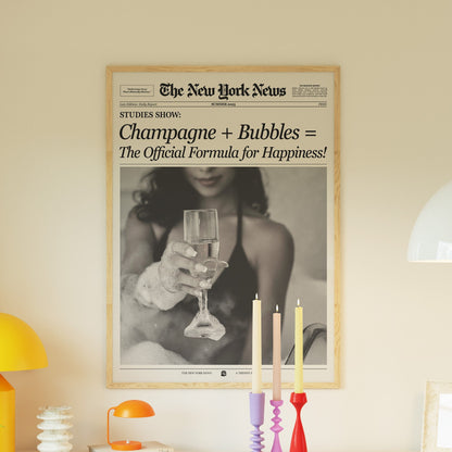 Champagne Bubbles Newspaper